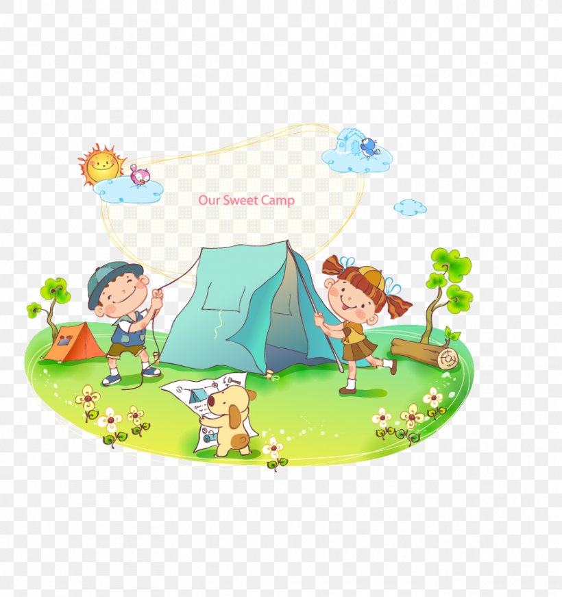 Tent Camping Cartoon, PNG, 887x943px, Watercolor, Cartoon, Flower, Frame, Heart Download Free