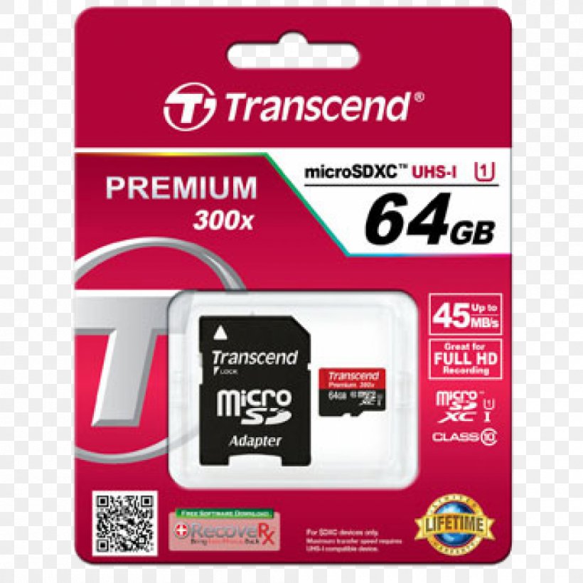 MicroSD Flash Memory Cards Transcend Information Secure Digital Computer Data Storage, PNG, 1000x1000px, Microsd, Adapter, Computer Data Storage, Data Storage, Electronic Device Download Free