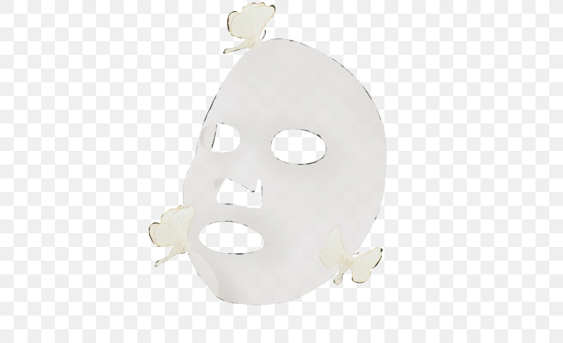 White Head Mask Headgear Costume, PNG, 500x500px, Watercolor, Costume, Head, Headgear, Mask Download Free