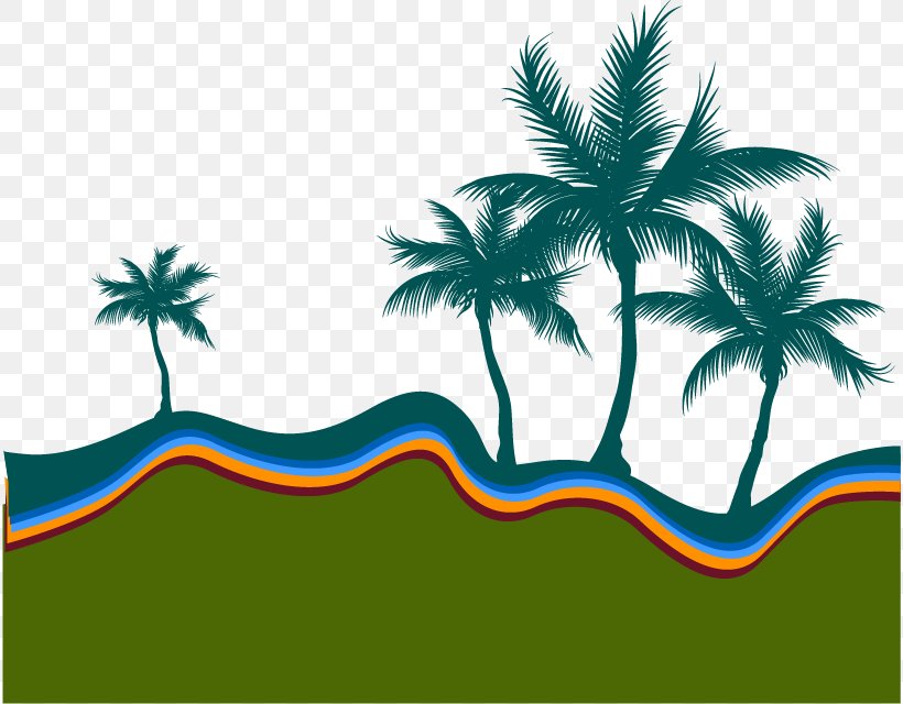 Beach Silhouette Arecaceae Illustration, PNG, 816x640px, Beach, Adobe Flash, Arecaceae, Arecales, Cartoon Download Free