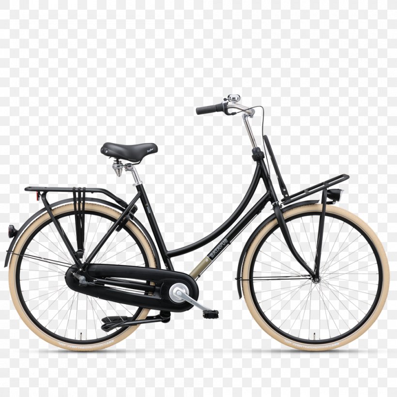 Bicycle Shop Batavus Roadster Freight Bicycle, PNG, 1000x1000px, Bicycle, Batavus, Bicycle Accessory, Bicycle Drivetrain Part, Bicycle Frame Download Free