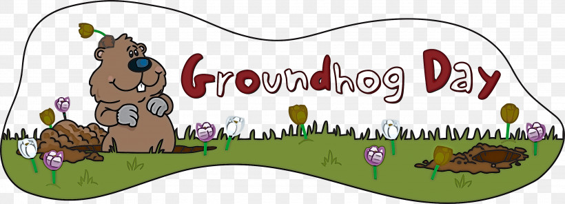 Groundhog Day Happy Groundhog Day Groundhog, PNG, 3000x1086px, Groundhog Day, Cartoon, Groundhog, Happy Groundhog Day, Spring Download Free