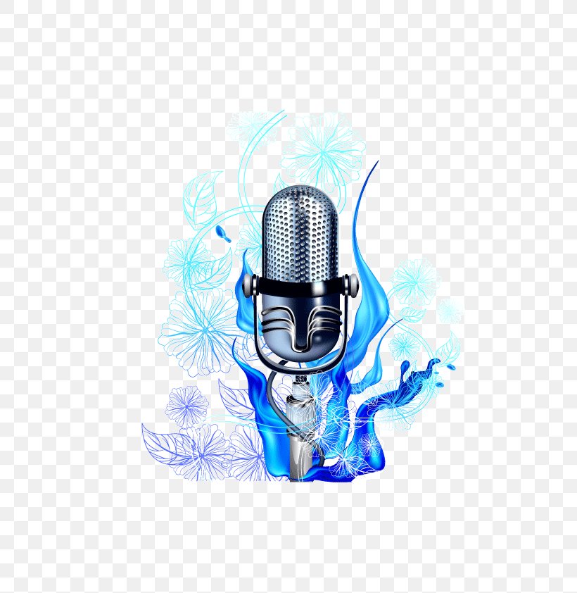 Microphone Poster, PNG, 595x842px, Watercolor, Cartoon, Flower, Frame, Heart Download Free