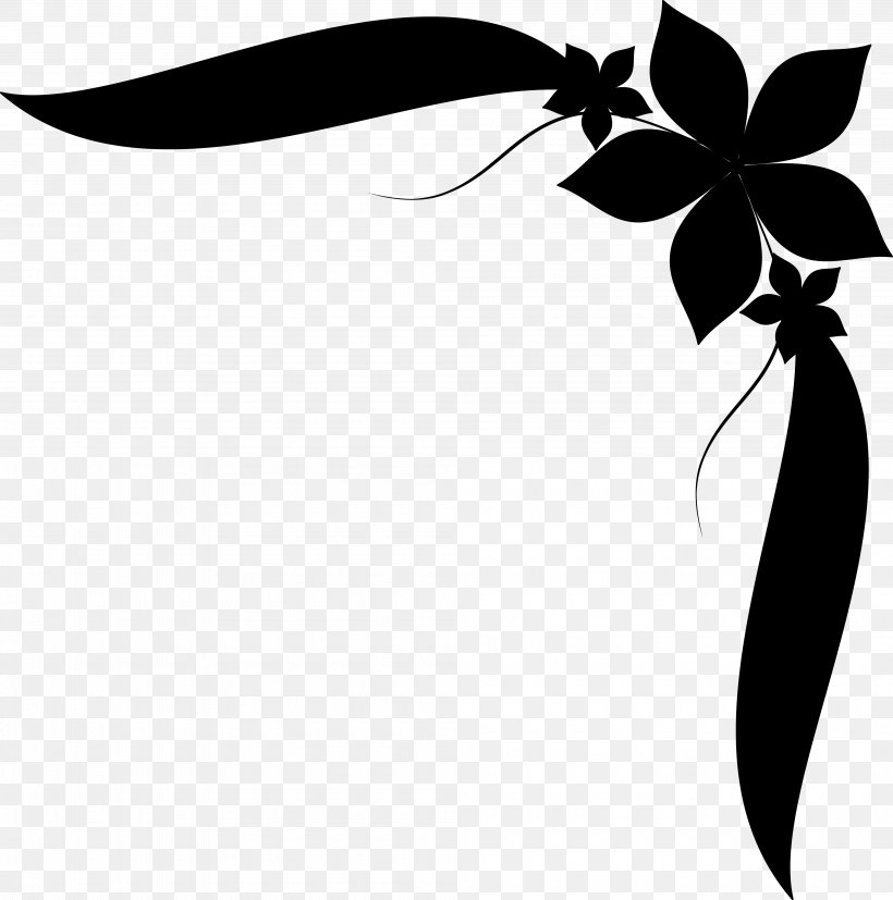 Clip Art Leaf Plant Stem Line Silhouette, PNG, 4000x4036px, Leaf, Blackandwhite, Botany, Branching, Flower Download Free