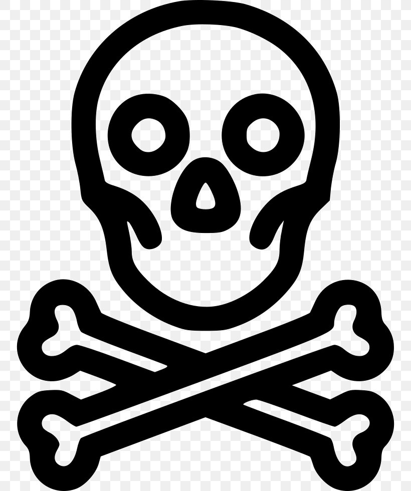 Skull And Crossbones Poison Clip Art, PNG, 754x980px, Skull And Crossbones, Black And White, Bone, Death, Hazard Symbol Download Free
