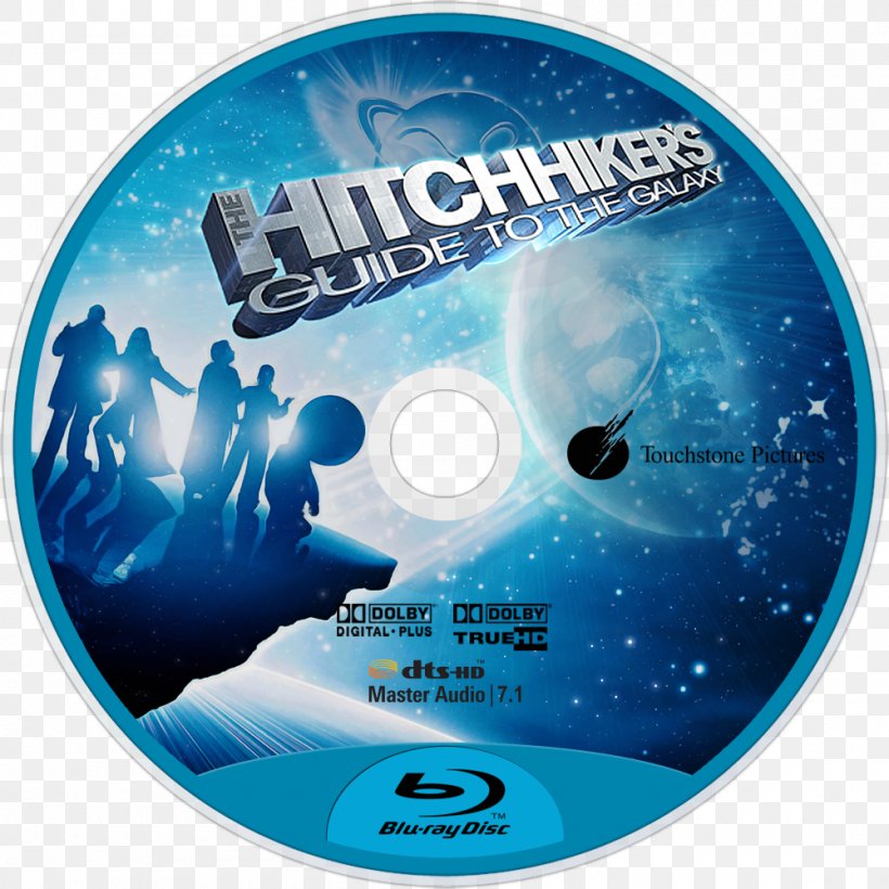 The Hitchhiker's Guide To The Galaxy Compact Disc Blu-ray Disc Hollywood, PNG, 1000x1000px, Compact Disc, Bluray Disc, Brand, Dvd, Entertainment Download Free