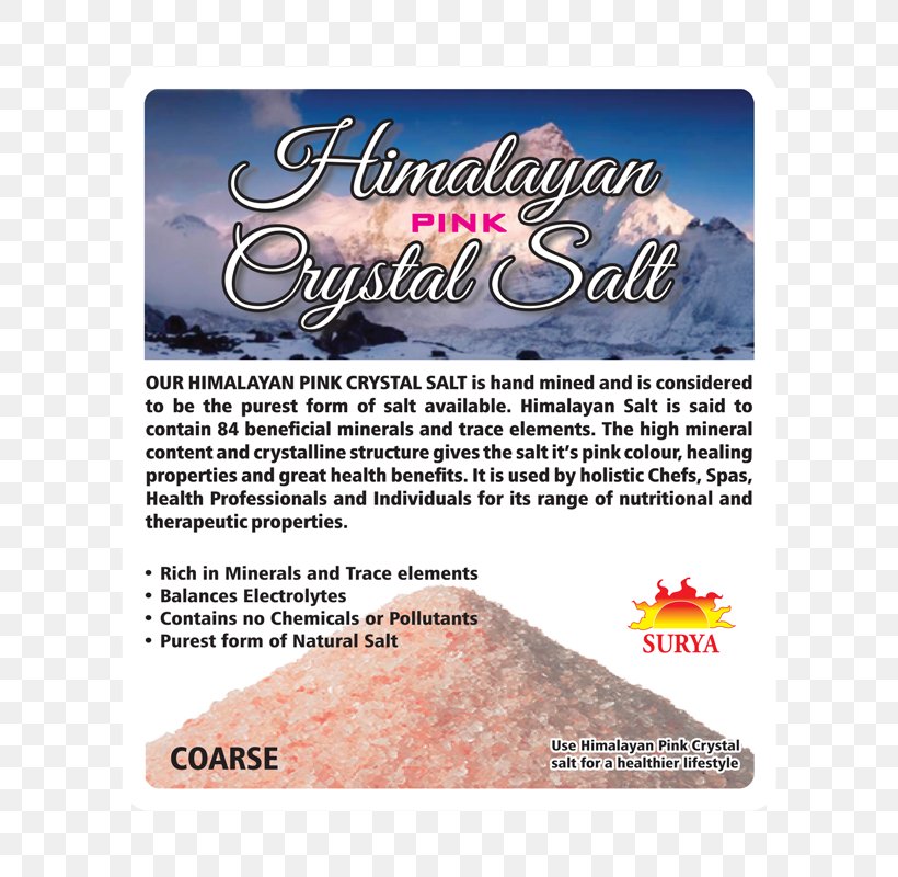 Himalayan Salt Himalayas Health Sodium Chloride, PNG, 800x800px, Himalayan Salt, Adrenal Fatigue, Advertising, Brand, Crystal Download Free