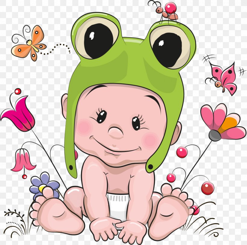 Vector Baby, PNG, 1000x993px, Watercolor, Cartoon, Flower, Frame, Heart Download Free