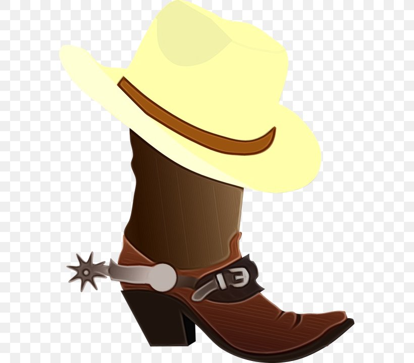 Cowboy Hat, PNG, 585x720px, Watercolor, Boot, Brown, Clothing, Clothing Accessories Download Free