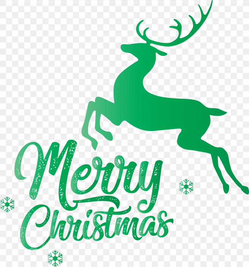 Merry Christmas, PNG, 2797x3000px, Merry Christmas, Deer, Green, Line, Logo Download Free