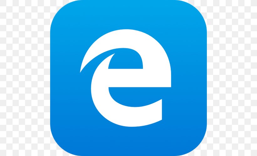 Microsoft Edge Web Browser Android Computer Software, PNG, 500x500px, Microsoft Edge, Android, Aptoide, Area, Blue Download Free