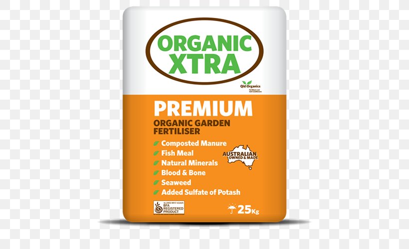 Organic Food Noosa Landscape Supplies Fertilisers Manure Queensland Organics, PNG, 500x500px, Organic Food, Brand, Chicken Manure, Compost, Fertilisers Download Free