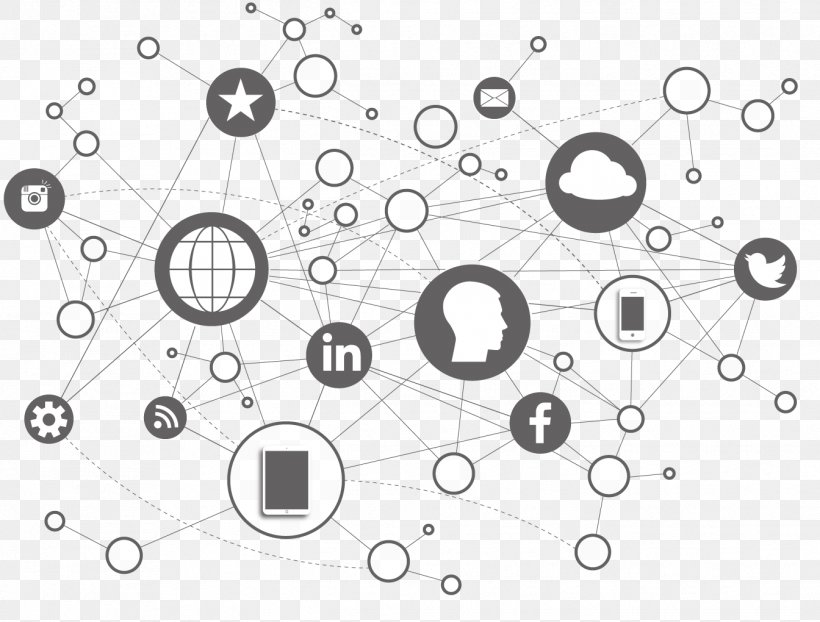 Social Media Digital Marketing, PNG, 1344x1020px, Social Media, Auto Part, Black And White, Computer Network, Diagram Download Free