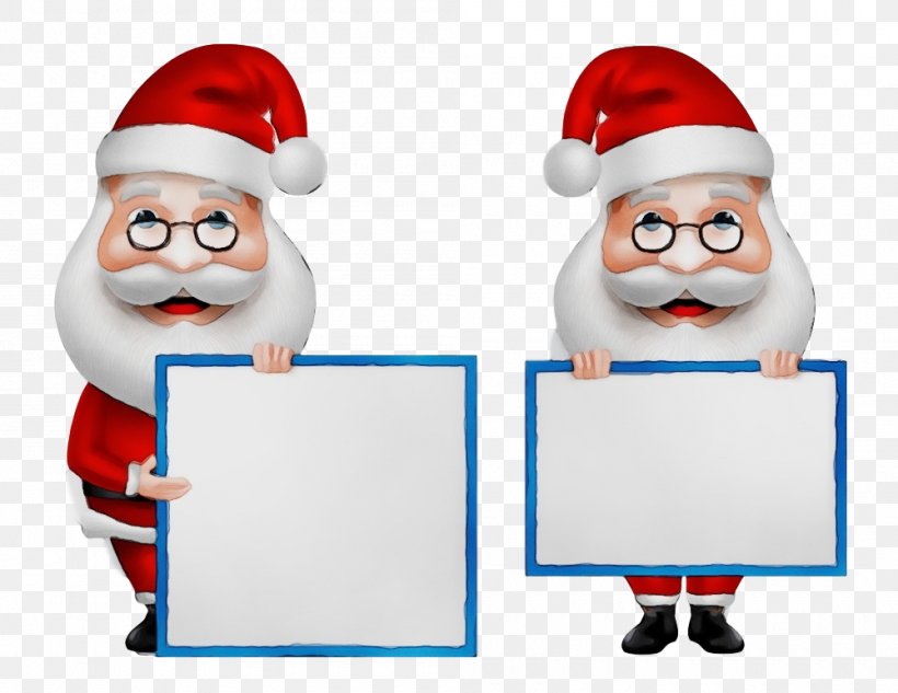 Santa Claus, PNG, 1000x773px, Watercolor, Cartoon, Fictional Character, Glasses, Paint Download Free