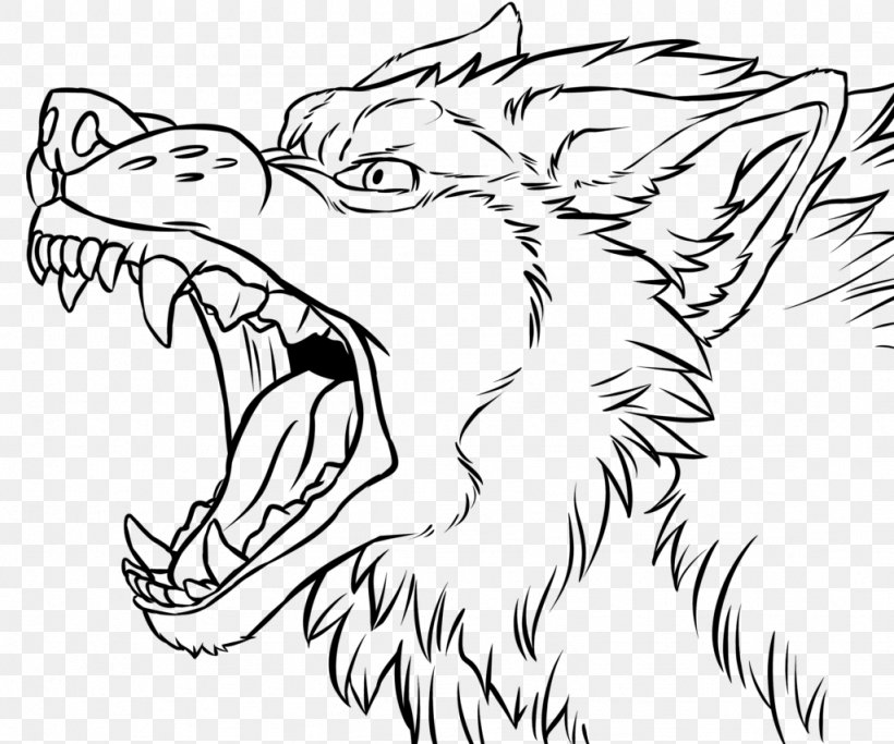 Line Art Gray Wolf Snarl Drawing Growling, PNG, 1024x853px, Line Art, Art, Artwork, Bear, Black And White Download Free