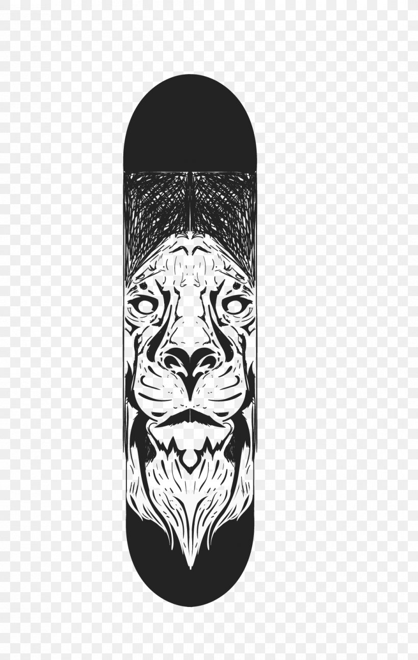 Tiger Skateboard Euclidean Vector, PNG, 1057x1667px, Tiger, Black And White, Drawing, Footwear, Monochrome Download Free