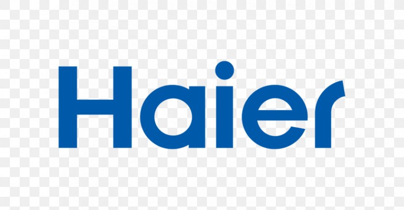 Haier Logo Refrigerator Air Conditioners Home Appliance, PNG, 864x450px, Haier, Air Conditioners, Area, Blue, Brand Download Free