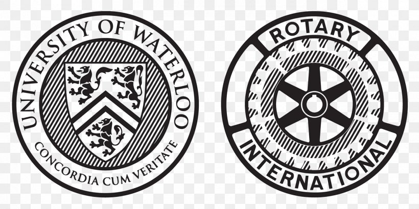 University Of Waterloo Organization Rotaract T-shirt, PNG, 1400x700px, University Of Waterloo, Alloy Wheel, Badge, Black And White, Brand Download Free