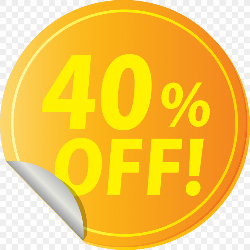 Discount Tag With 40% Off Discount Tag Discount Label, PNG, 3000x3000px, Discount Tag With 40 Off, Analytic Trigonometry And Conic Sections, Area, Circle, Discount Label Download Free