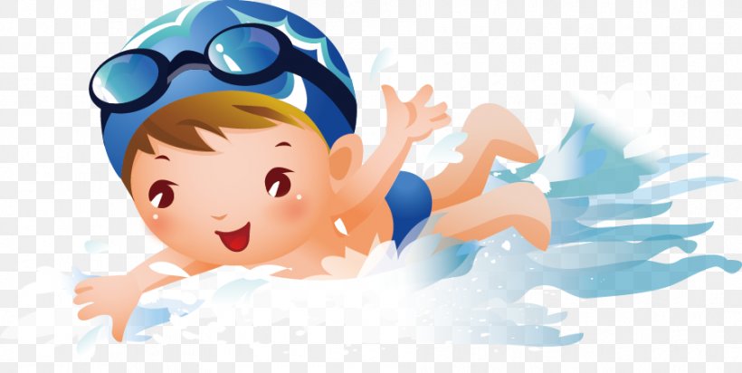 Swimming Pool Boy Royalty-free Clip Art, PNG, 904x455px, Watercolor, Cartoon, Flower, Frame, Heart Download Free