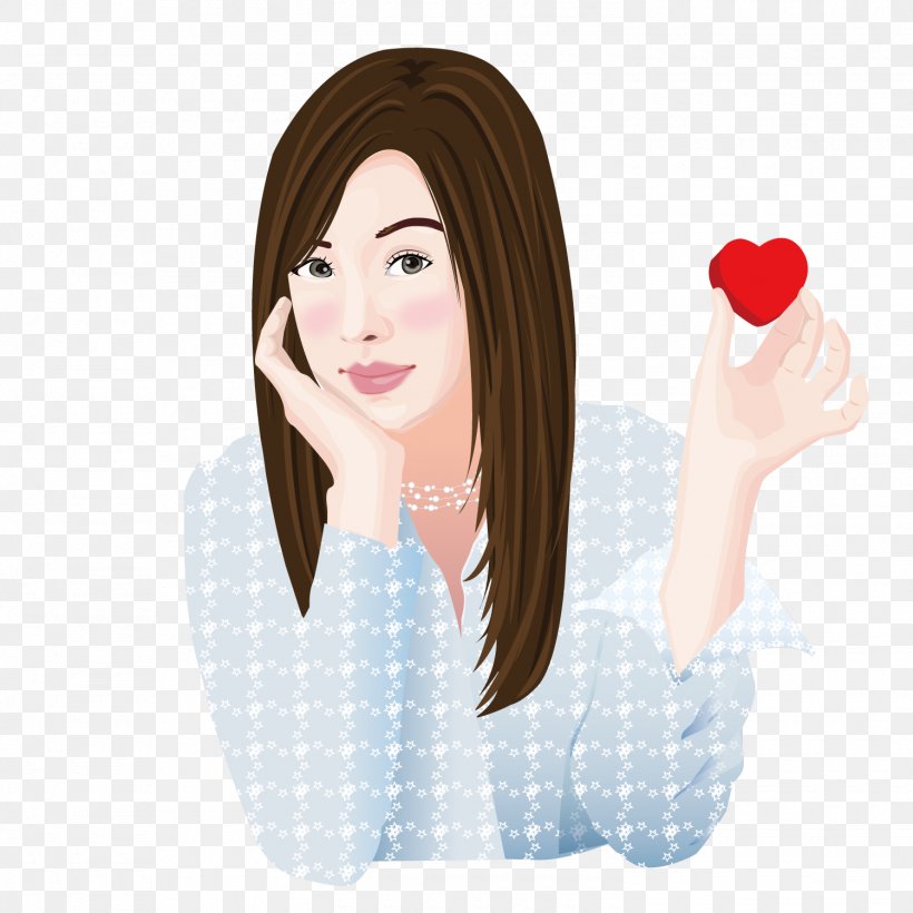 Woman Euclidean Vector Computer File, PNG, 1500x1501px, Watercolor, Cartoon, Flower, Frame, Heart Download Free