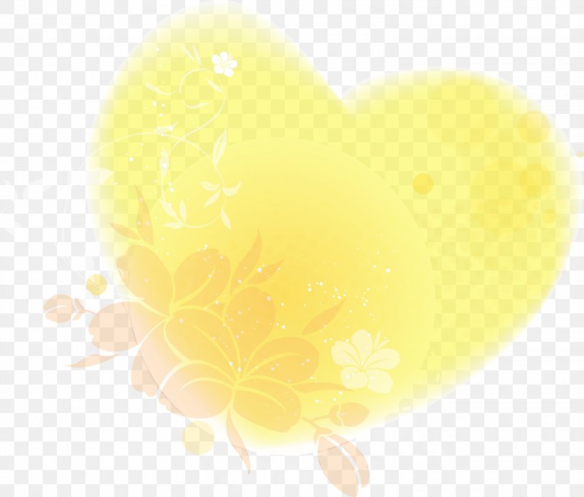 Heart Cartoon, PNG, 3000x2555px, Yellow, Computer, Heart, Sky Download Free