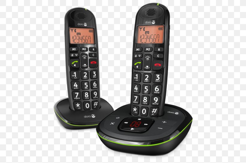 Cordless Big Button Doro PhoneEasy 105wr Duo Visual Call Notificati Cordless Telephone, PNG, 542x542px, Doro, Answering Machine, Answering Machines, Caller Id, Cellular Network Download Free