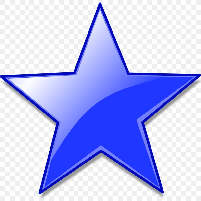 Five-pointed Star Color, PNG, 1024x1024px, Star, Barnstar, Blue, Color, Electric Blue Download Free