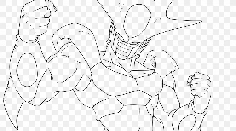 Line Art Drawing Frieza Cooler Sketch, PNG, 1800x997px, Watercolor, Cartoon, Flower, Frame, Heart Download Free