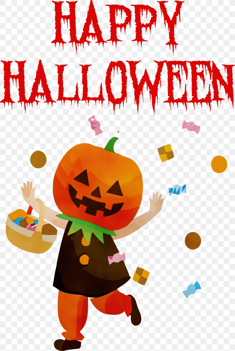Pumpkin, PNG, 2010x3000px, Happy Halloween, Cartoon, Character, Geometry, Happiness Download Free