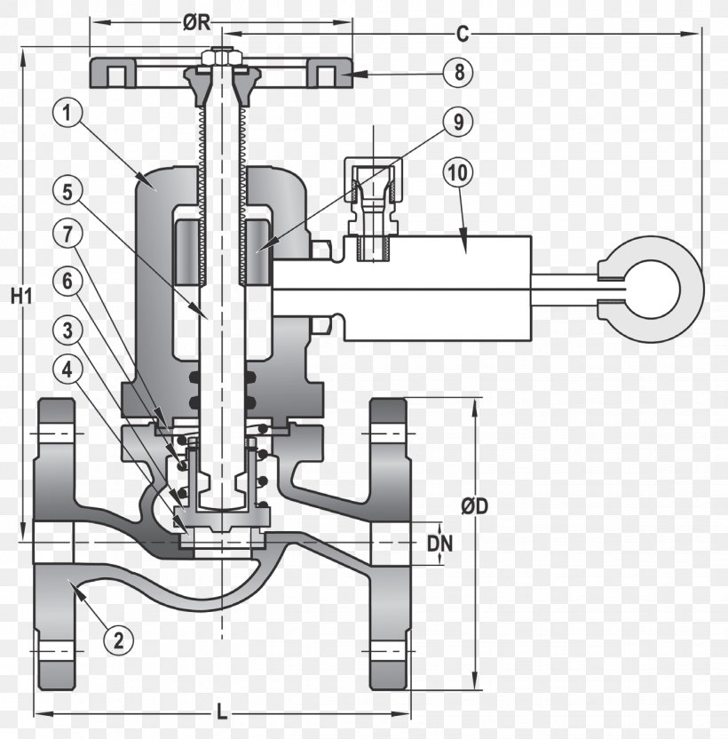 Valve Flange Pipe Hydraulics Engineering, PNG, 1324x1344px, Valve, Black And White, Diagram, Drawing, Engineering Download Free
