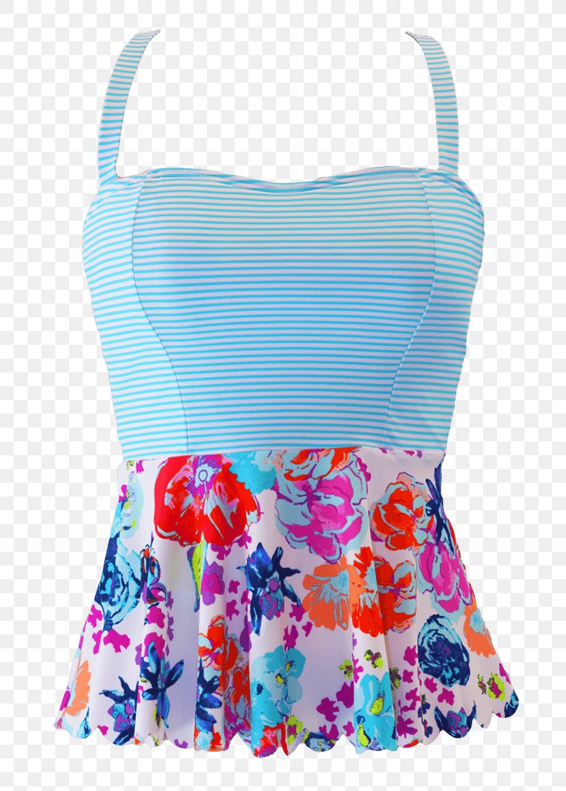 Overskirt Dress One-piece Swimsuit Tankini, PNG, 750x1147px, Watercolor, Cartoon, Flower, Frame, Heart Download Free