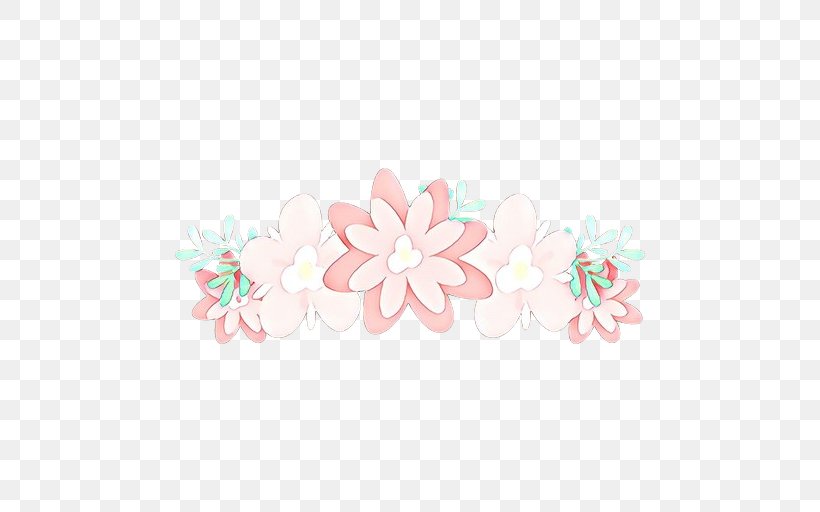 Pink Headgear Plant Pattern Flower, PNG, 512x512px, Cartoon, Blossom, Fashion Accessory, Flower, Hair Accessory Download Free