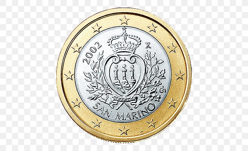 San Marino Sammarinese Euro Coins 1 Euro Coin, PNG, 500x500px, 1 Euro Coin, 2 Euro Coin, 2 Euro Commemorative Coins, San Marino, Cent Download Free
