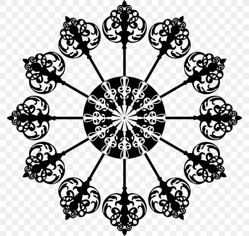 Solar Symbol, PNG, 776x776px, Symbol, Black And White, Drawing, Flora, Floral Design Download Free