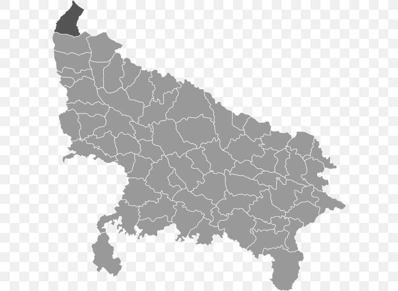 Uttar Pradesh Vector Map, PNG, 606x600px, Uttar Pradesh, Black And White, Blank Map, Can Stock Photo, India Download Free