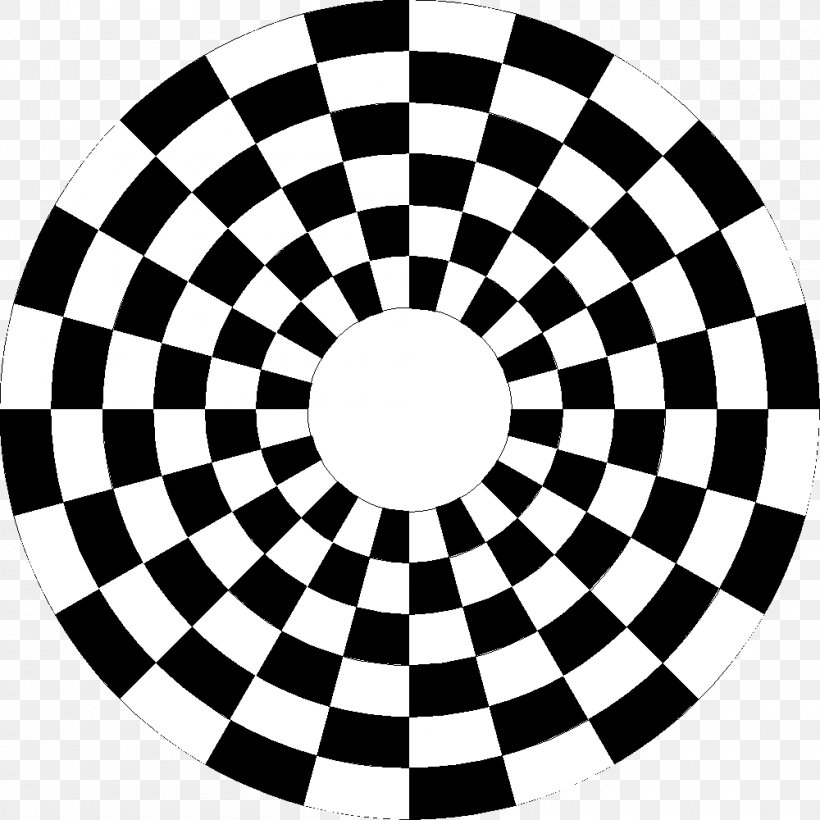 Checkerboard Circle Spiral, PNG, 1000x1000px, Checkerboard, Black And White, Check, Drawing, Monochrome Download Free