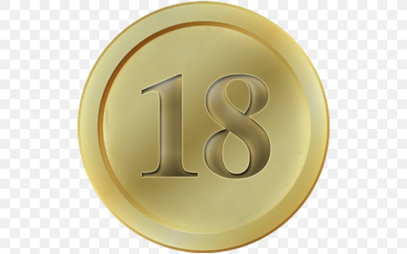 Gold Coin Number, PNG, 512x512px, Gold, Brass, Coin, Gold Coin, Logo Download Free