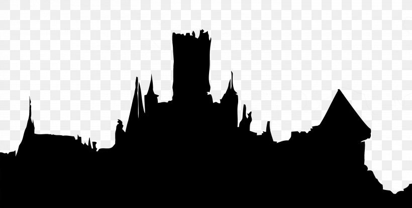 Desktop Wallpaper Computer Silhouette Font Tree, PNG, 3000x1520px, Computer, Architecture, Black, Blackandwhite, Building Download Free