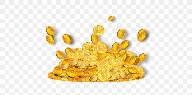 Gold Coin Money, PNG, 3543x1764px, Gold Coin, Coin, Commodity, Corn Flakes, Cuisine Download Free