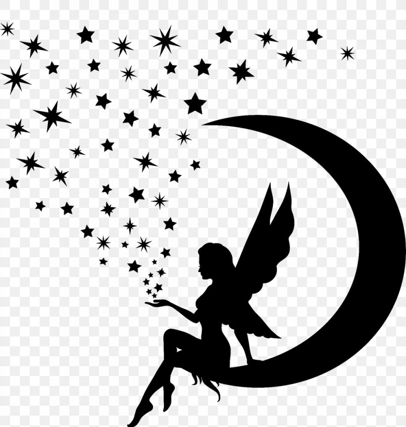 Silhouette Fairy Drawing Art Image, PNG, 1006x1059px, Silhouette, Art, Blackandwhite, Drawing, Fairy Download Free
