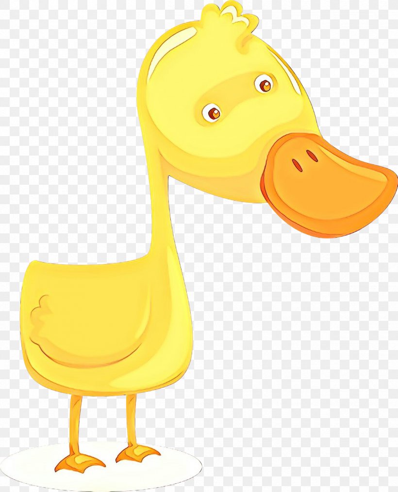 Yellow Bird Beak Duck Cartoon, PNG, 2430x3000px, Cartoon, Beak, Bird, Duck, Ducks Geese And Swans Download Free
