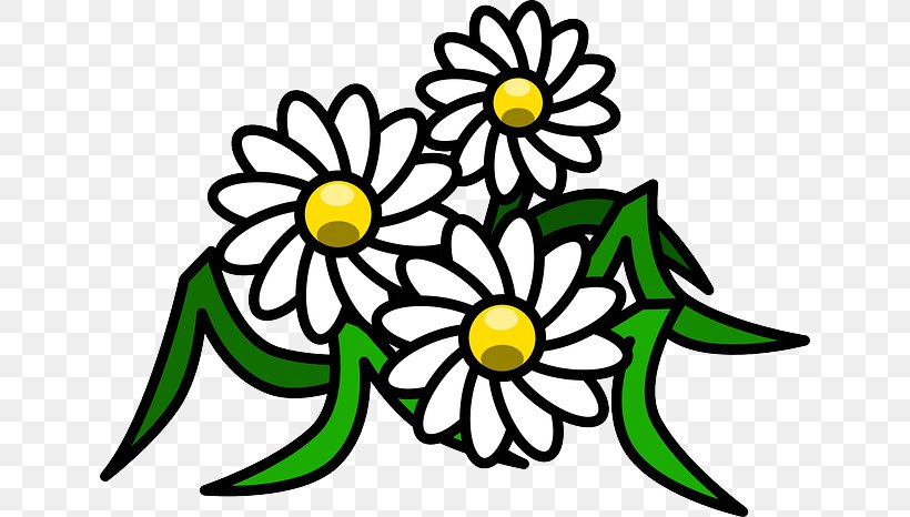 Common Daisy Clip Art, PNG, 640x466px, Common Daisy, Art, Artwork, Black And White, Cut Flowers Download Free