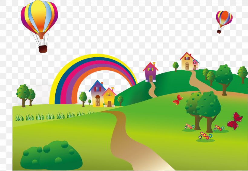 Landscape Drawing Rural Area, PNG, 1535x1056px, Landscape, Balloon, Cartoon, Drawing, Games Download Free