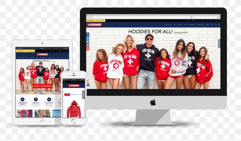 Lifeguard BigCommerce Clap Creative Responsive Web Design Display Advertising, PNG, 1370x808px, Lifeguard, Advertising, Bigcommerce, Brand, Communication Download Free