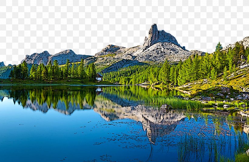 Reflection Natural Landscape Nature Water Water Resources, PNG, 1880x1221px, Reflection, Lake, Mountain, Mountainous Landforms, Natural Landscape Download Free