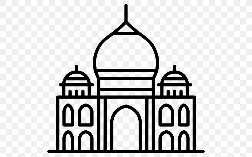 Taj Mahal Monument Clip Art, PNG, 512x512px, Taj Mahal, Arch, Area, Avatar, Black And White Download Free