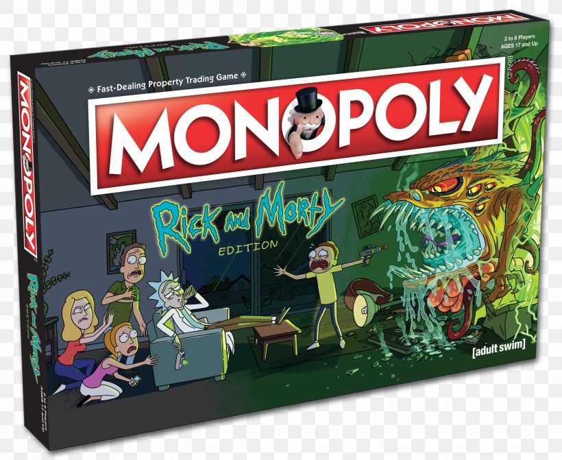 Winning Moves Monopoly Rick Sanchez USAopoly Monopoly Morty Smith, PNG, 2858x2342px, Monopoly, Board Game, Game, Monopoly Money, Morty Smith Download Free