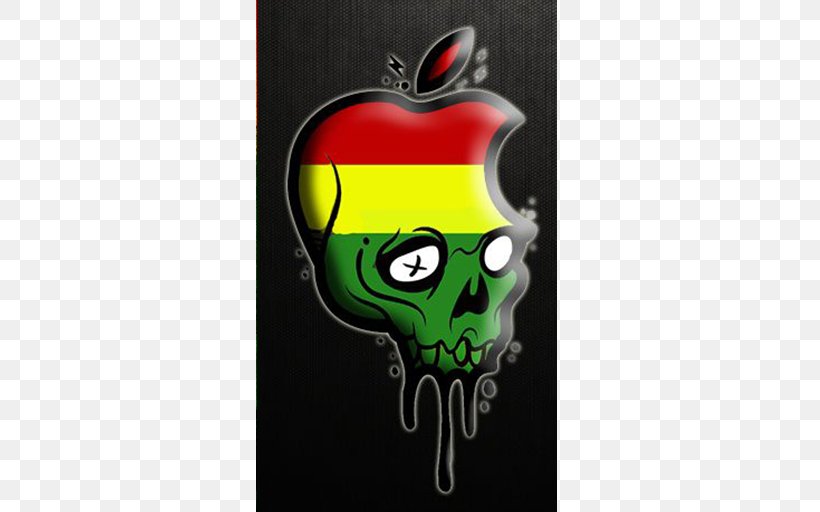 Apple IPhone 7 Plus Desktop Wallpaper Skull Rastafari, PNG, 512x512px, Apple Iphone 7 Plus, Apple, Bone, Fictional Character, Green Download Free