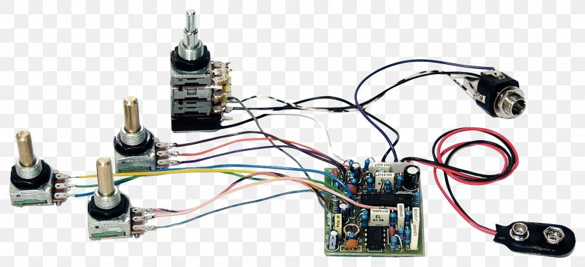 Electronics Electronic Circuit Pickup Electronic Component Potentiometer, PNG, 1628x746px, Electronics, Bass Guitar, Circuit Component, Electrical Engineering, Electrical Wires Cable Download Free